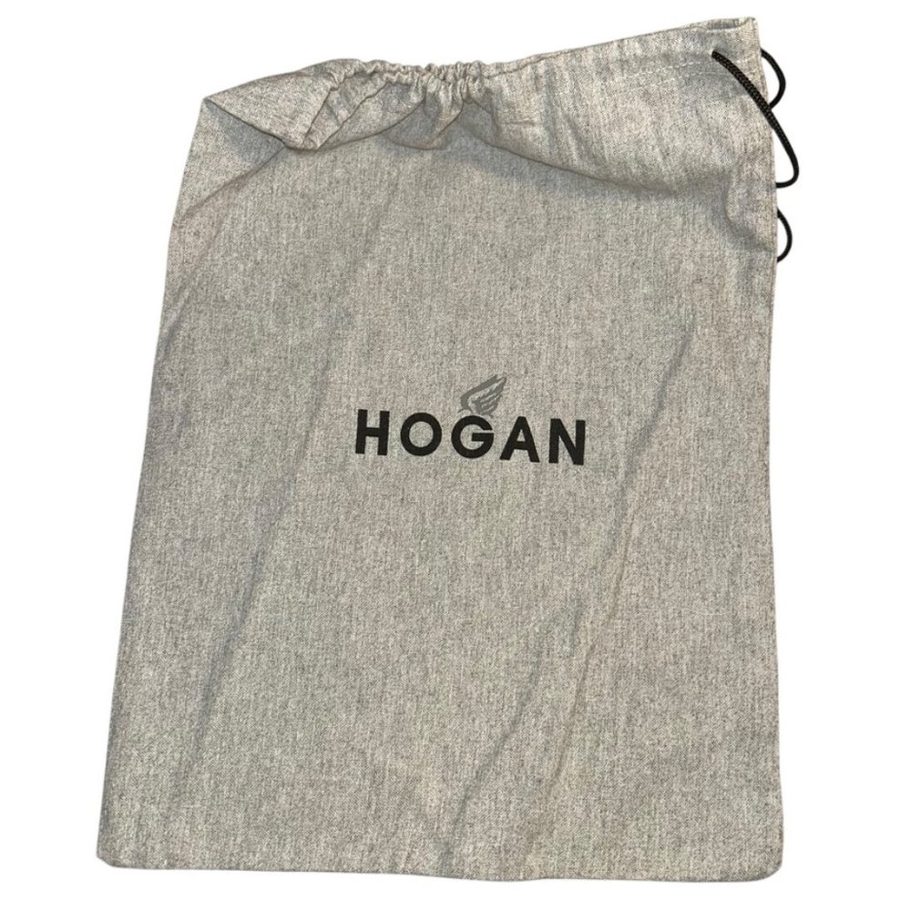 Hogan gray black designer draw string cotton dust bag